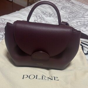 Burgundy Leather Handbag 🍒